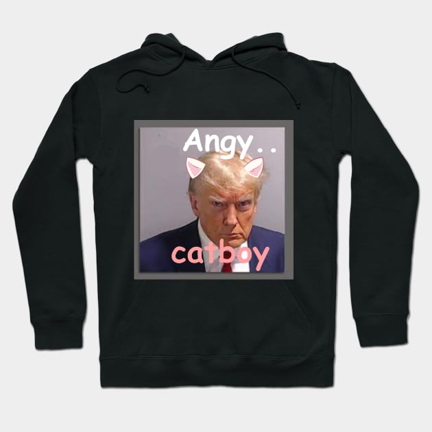 trump mug shot meme funny tiktok viral catboy cringe Hoodie by artsuhana